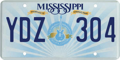 MS license plate YDZ304