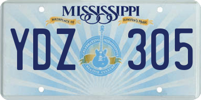 MS license plate YDZ305