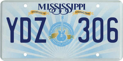 MS license plate YDZ306