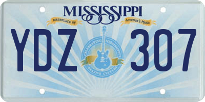 MS license plate YDZ307