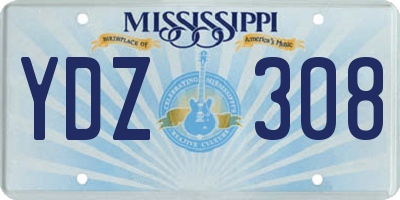 MS license plate YDZ308