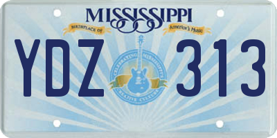 MS license plate YDZ313