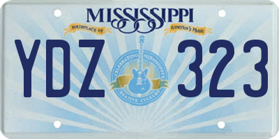 MS license plate YDZ323