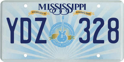 MS license plate YDZ328