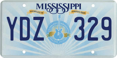 MS license plate YDZ329