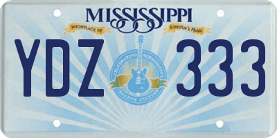 MS license plate YDZ333