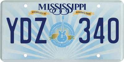 MS license plate YDZ340