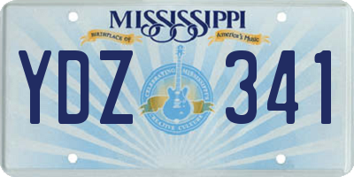 MS license plate YDZ341