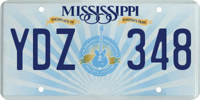 MS license plate YDZ348
