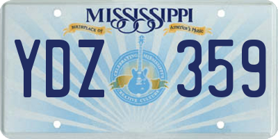MS license plate YDZ359