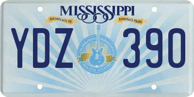 MS license plate YDZ390