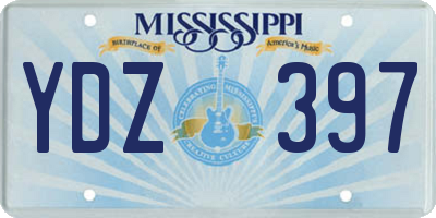 MS license plate YDZ397