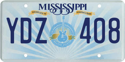 MS license plate YDZ408