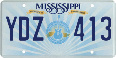 MS license plate YDZ413