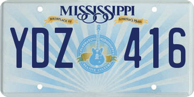 MS license plate YDZ416
