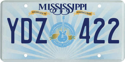 MS license plate YDZ422