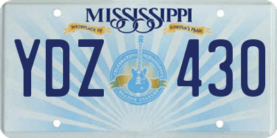 MS license plate YDZ430