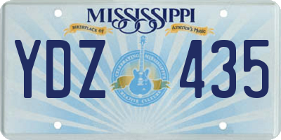 MS license plate YDZ435