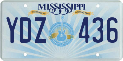 MS license plate YDZ436