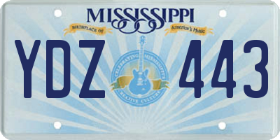MS license plate YDZ443