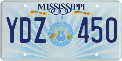 MS license plate YDZ450
