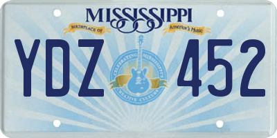 MS license plate YDZ452