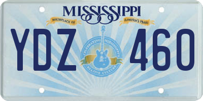 MS license plate YDZ460