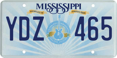 MS license plate YDZ465