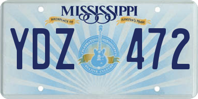 MS license plate YDZ472
