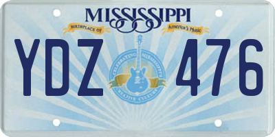 MS license plate YDZ476