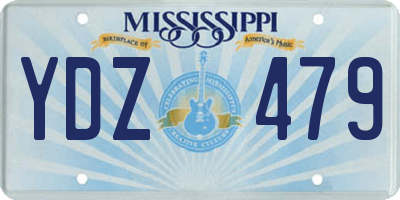 MS license plate YDZ479