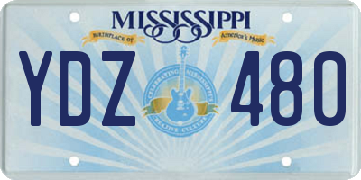 MS license plate YDZ480