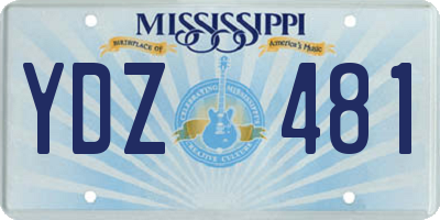 MS license plate YDZ481