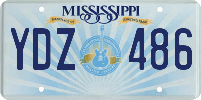 MS license plate YDZ486