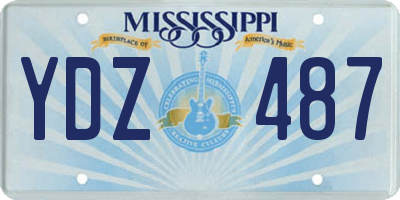 MS license plate YDZ487