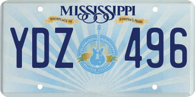 MS license plate YDZ496