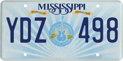 MS license plate YDZ498