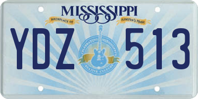 MS license plate YDZ513
