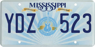 MS license plate YDZ523