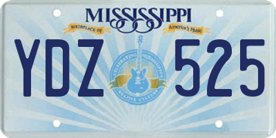MS license plate YDZ525