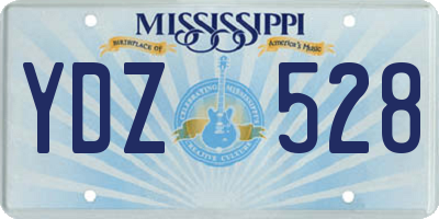 MS license plate YDZ528