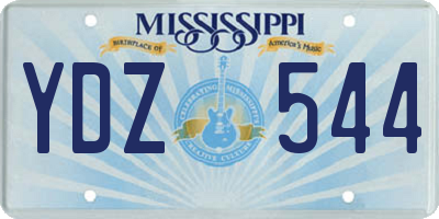 MS license plate YDZ544