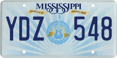 MS license plate YDZ548