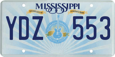 MS license plate YDZ553