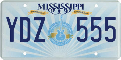MS license plate YDZ555