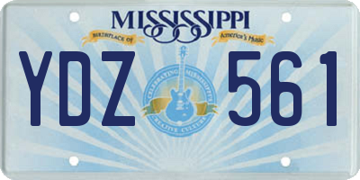 MS license plate YDZ561