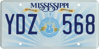 MS license plate YDZ568