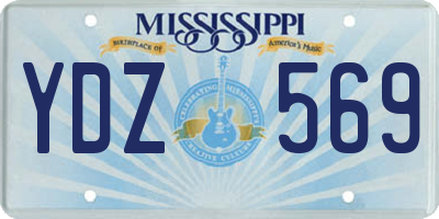 MS license plate YDZ569