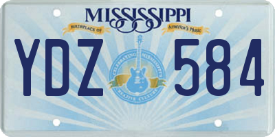 MS license plate YDZ584