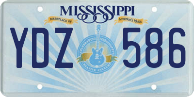 MS license plate YDZ586